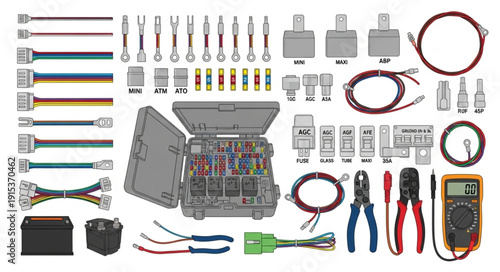 Electronics Tools and Components Assorted.