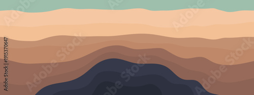 Geological subsurface. Layered of rock and organic strata. Underground oil and gas