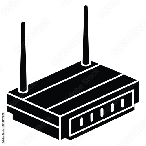 Wireless router vector icon for web design and mobile app