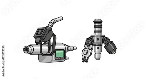 Fuel Pump Nozzle and Valve.