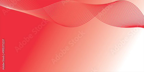 Latar belakang gelombang merah abstrak yang halus dan bergaya. Tekstur vektor EPS.