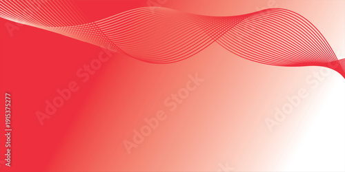 Latar belakang gelombang merah abstrak yang halus dan bergaya. Tekstur vektor EPS.