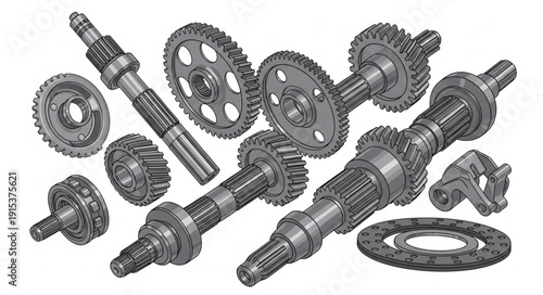 Gears and Mechanical Parts Assorted.