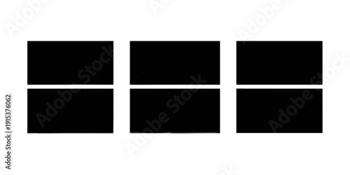 A black and white abstract art piece with a grid of squares and rectangles Vector