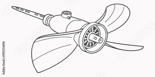 A vintage airplane with a propeller flying over a scenic landscape Vector