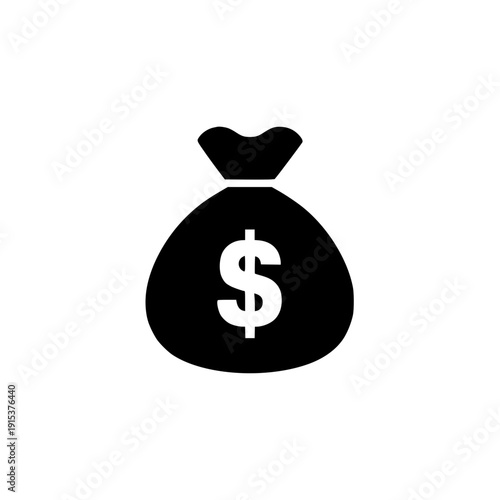 Money bag icon with dollar sign symbolizing wealth and finance