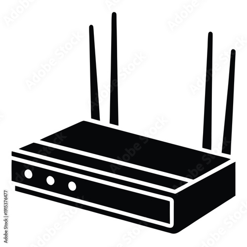 wifi router for internet transmission vector illustration isolated object icons