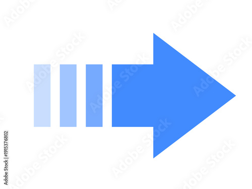 青のグラデーション矢印