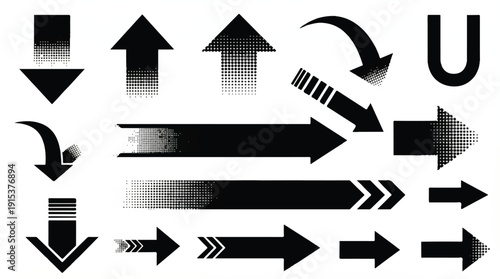collectionofblackarrowsandsymbolsonwhitebackground