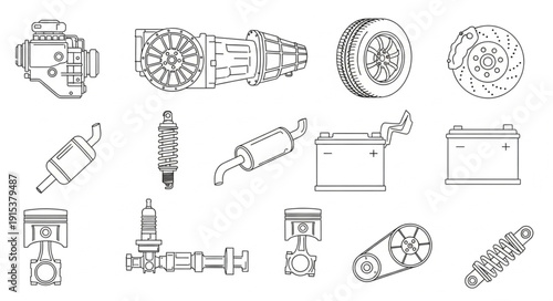 Technical Drawings of Mechanical Components.