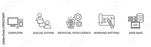 Chatbot banner web icon vector illustration concept