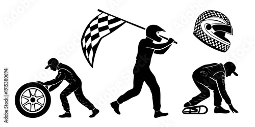 Evolution of cycling gear and equipment from vintage to modern times Vector