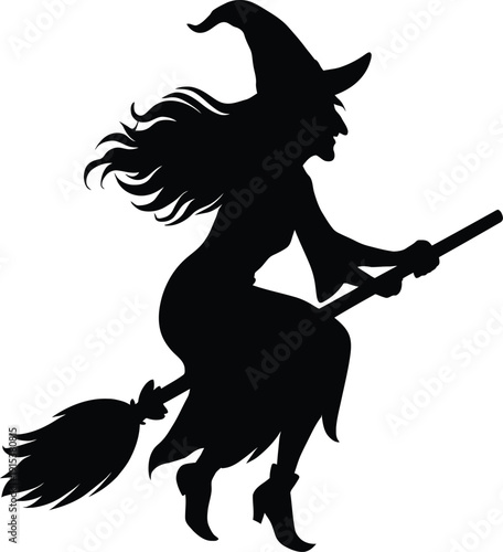 witch with a broom