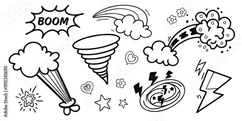 A delightful assortment of various desserts and treats Vector