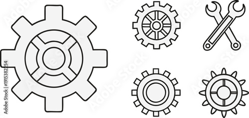 Set-of-mechanical-gears-and-tools-in-a-minimalist-line-art-style