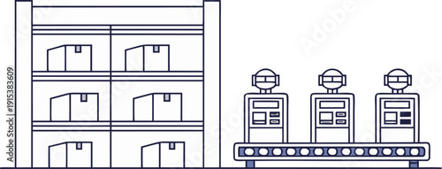 Illustration-of-automated-warehouse-storage-and-conveyor-belt-system
