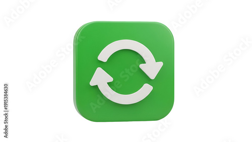 Free Download Refresh icon on green background - GFXLoad