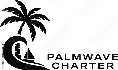 Simple black and white logo design with a minimalist energetic style vector illustration 