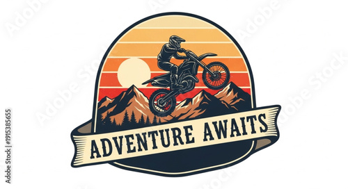 Adventure Awaits Logo Design Element.