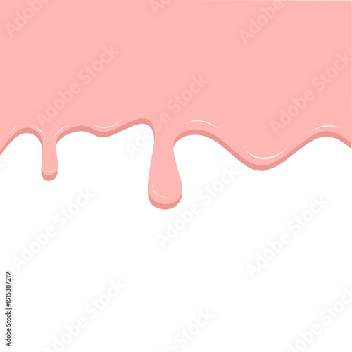 Illustration of melted liquid. Melted chocolate. Melted syrup liquid. Vector of dripping colored liquid