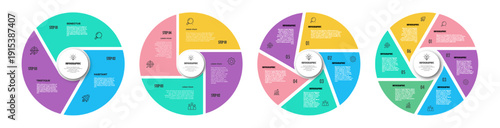 Diagram chart infographic set for business strategy, presentation, start up project, theory basic operation, logic analysis. Venn diagram