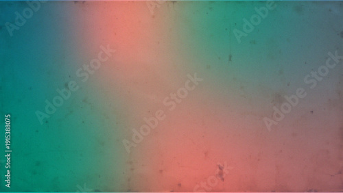 Abstract Vintage Film Texture Background in cyan and red