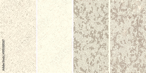 Four textured vertical panels displaying varying degrees of granular detail
