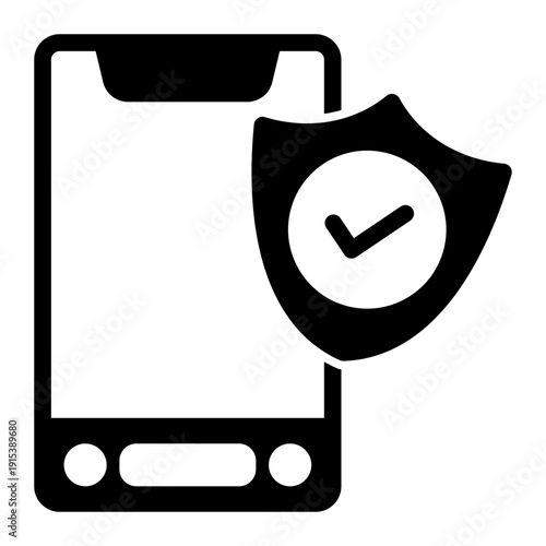 Protection of smartphones, tablets, and laptops from digital threats and risks (Solid Style)