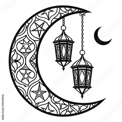 vector illustration of an old lamp