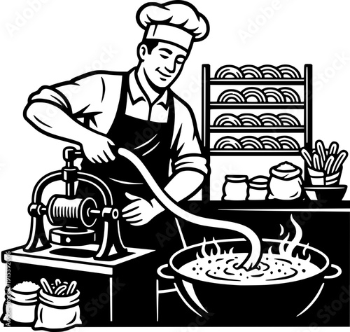 Senior elderly couple walking and holding hands silhouette, old man with walking stick and woman, vector illustration