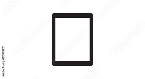 Digital Canvas: A sleek, blank digital tablet, poised to showcase innovation and information, epitomizes modernity and technological advancement. 