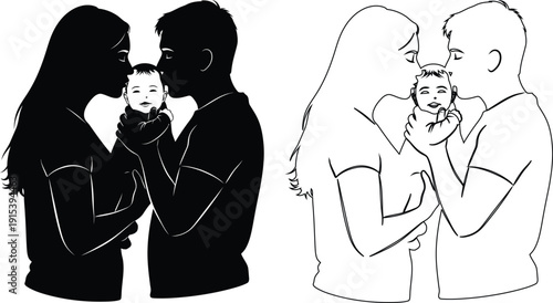 Intimate moments captured through a shared mobile device and embrace between couples