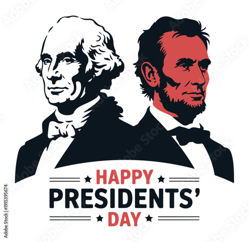 George Washington and Abraham Lincoln on Presidents Day