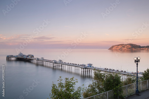 Wallpaper Mural Llandudno Pier and the Little Orme from the Promenade at sunset, Llandudno, Conwy County Borough, North Wales, UK Torontodigital.ca