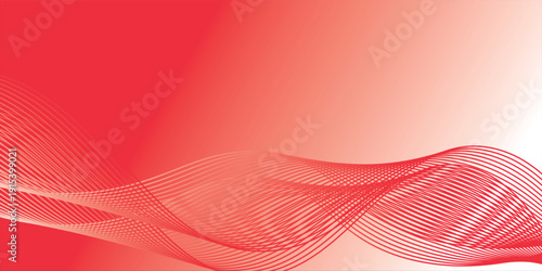 Latar belakang gelombang merah abstrak yang halus dan bergaya. Tekstur vektor EPS.