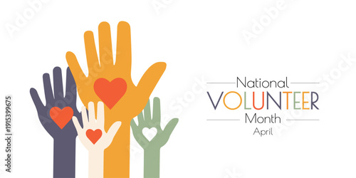 National Volunteer Month banner.