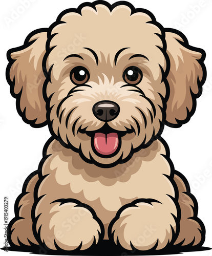 Cute cartoon a illustrator vector Schnoodle
