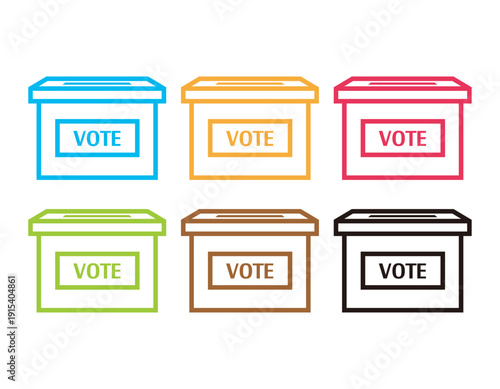 投票箱のイラスト　選挙アイコン