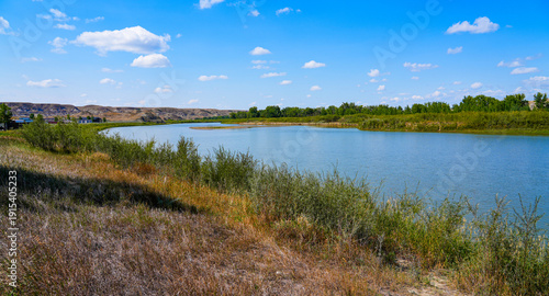 Foto Red Deer River in the Dinosaur Provincial Park, Alberta, Canada