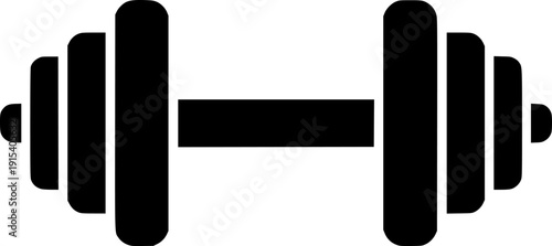 dumbbell silhouette line art vector illustration with a white background
