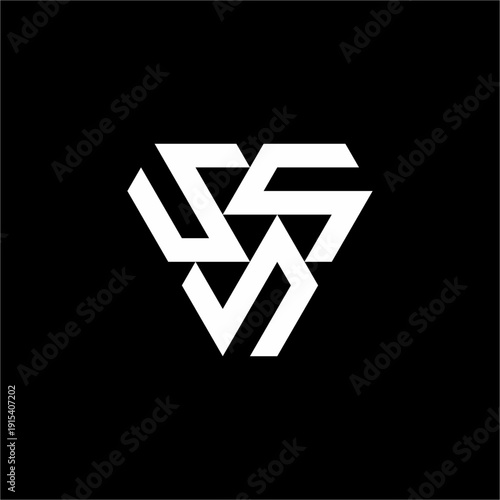 Sharp, stylized S-glyphs arranged in a triskelion-like rotation with clean, modern cutouts.