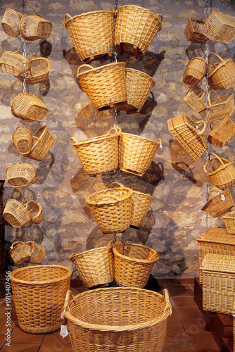Basketwork shop, Villaines-les-Rochers, Indre-et-Loire department, Centre region, France, Europe