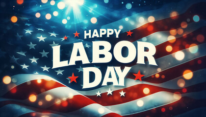 Happy labour day celebration with fist symbol