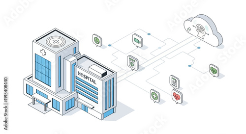 Modern office buildings with secure network connections and data protection.