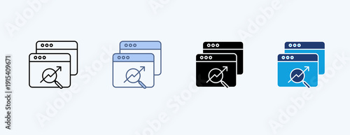 Seo Multiple Icon Illustration Vector