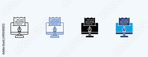 Web Content Multiple Icon Illustration Vector