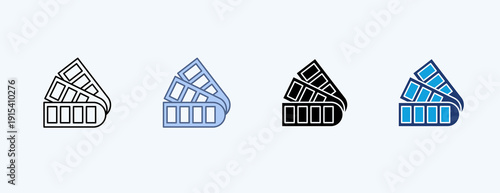 Color Multiple Icon Illustration Vector