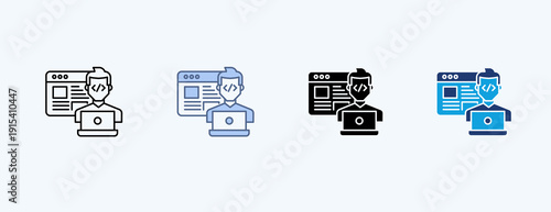 Web Design Multiple Icon Illustration Vector