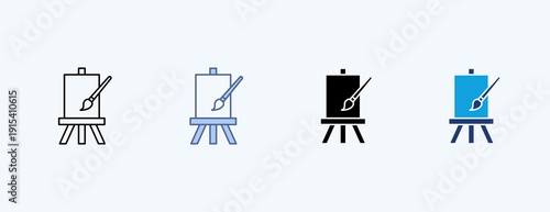 Canvas Multiple Icon Illustration Vector