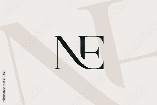 NE or EN letter logo icon design. Classic style luxury initials monogram.